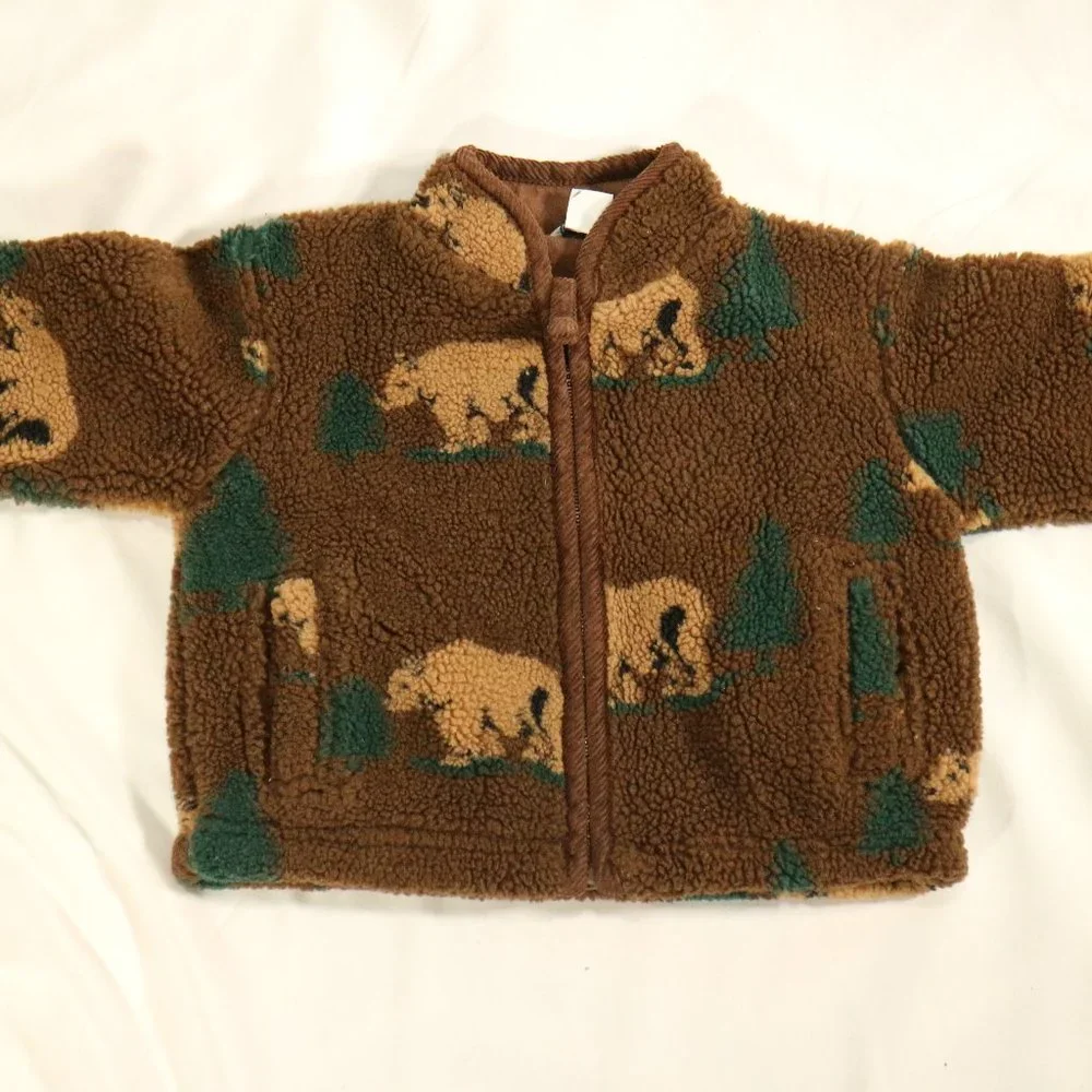 HARTSTRINGS Baby Zip-Up Jacket Bear Print 12 M - Picture 2 of 10